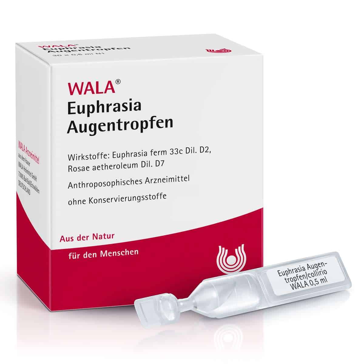 Wala Eyebright Eye Drops (natural formula without preservatives) Euphrasia Augentropfen portable version large box 30/0.5ml small box 10/0.5ml