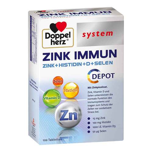 Doppelherz 多寶鋅+免疫 Zink Immun + Histidin + D + Selen Depot Tabletten 30 Stk./100stk. - MunichStars