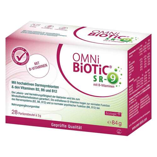 APG Allergosan Pharma Omni Biotic SR-9 with B-Vitaminen Beutel Contains B vitamins 28 x 3g