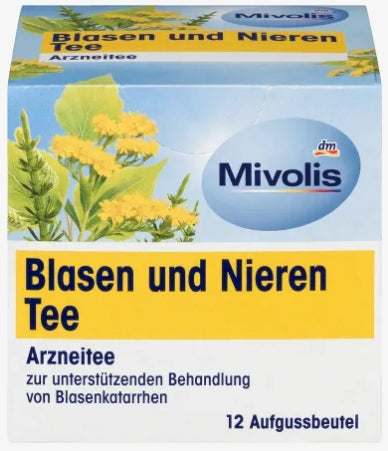Mivolis g助泌尿道系統草本茶 Arzneitee, Blasen & Nieren Tee (12 Beutel), 18 g