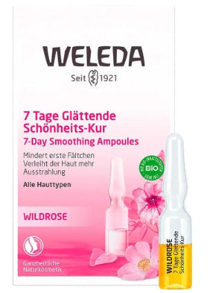 Weleda 七天平滑美容護理 Wildrose 7 Tage Glättende Schönheits-Kur (7x0,8ml)