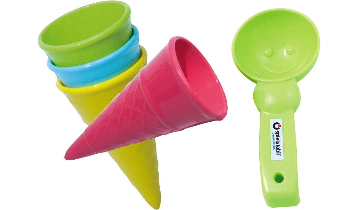 Spielstabil Sandspielzeug Eis-Duo, 5-teilig,玩沙工具冰淇淋組5入