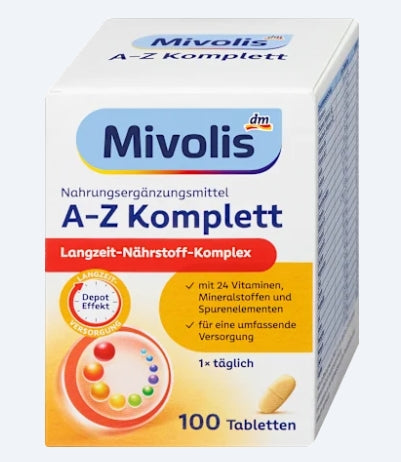 Mivolis A-Z Komplett 24 種維生素礦物質每日綜合補充錠 100 粒