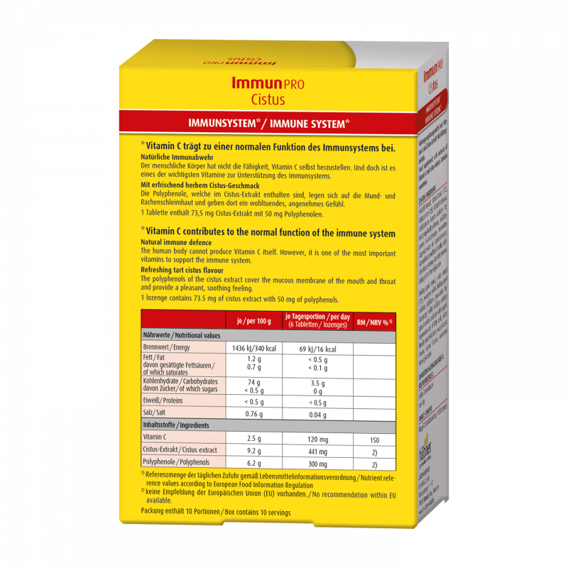 Hübner ImmunPRO® Cistus 60 Tablets