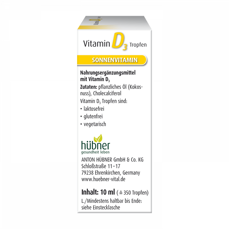 Hübner 好博納 維生素D3滴劑 Vitamin D3 Tropfen 10ml