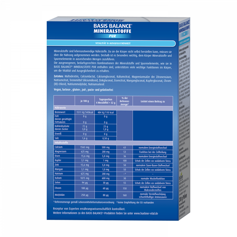 Hübner 好博納 礦物質粉末 Basis Balance® Mineralstoffe Pur 200克