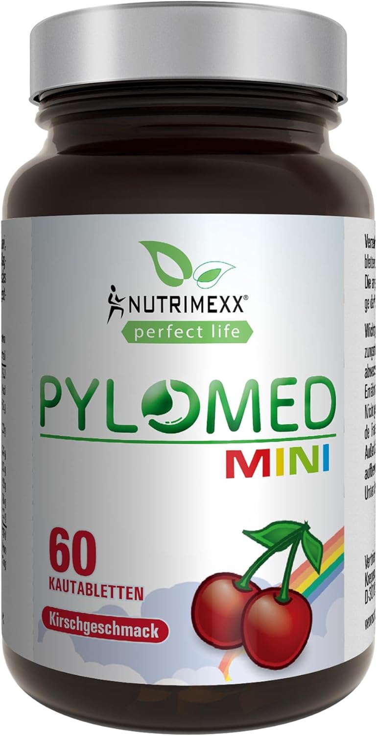 Nutrimexx Pylomed Mini für Kinder Kautabletten 抗幽門螺旋桿菌迷你兒童咀嚼片-櫻桃口味60stks - MunichStars