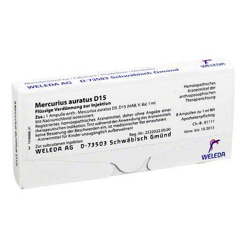 WELEDA Mercurius auratus D 15 Ampullen 8*1ml
