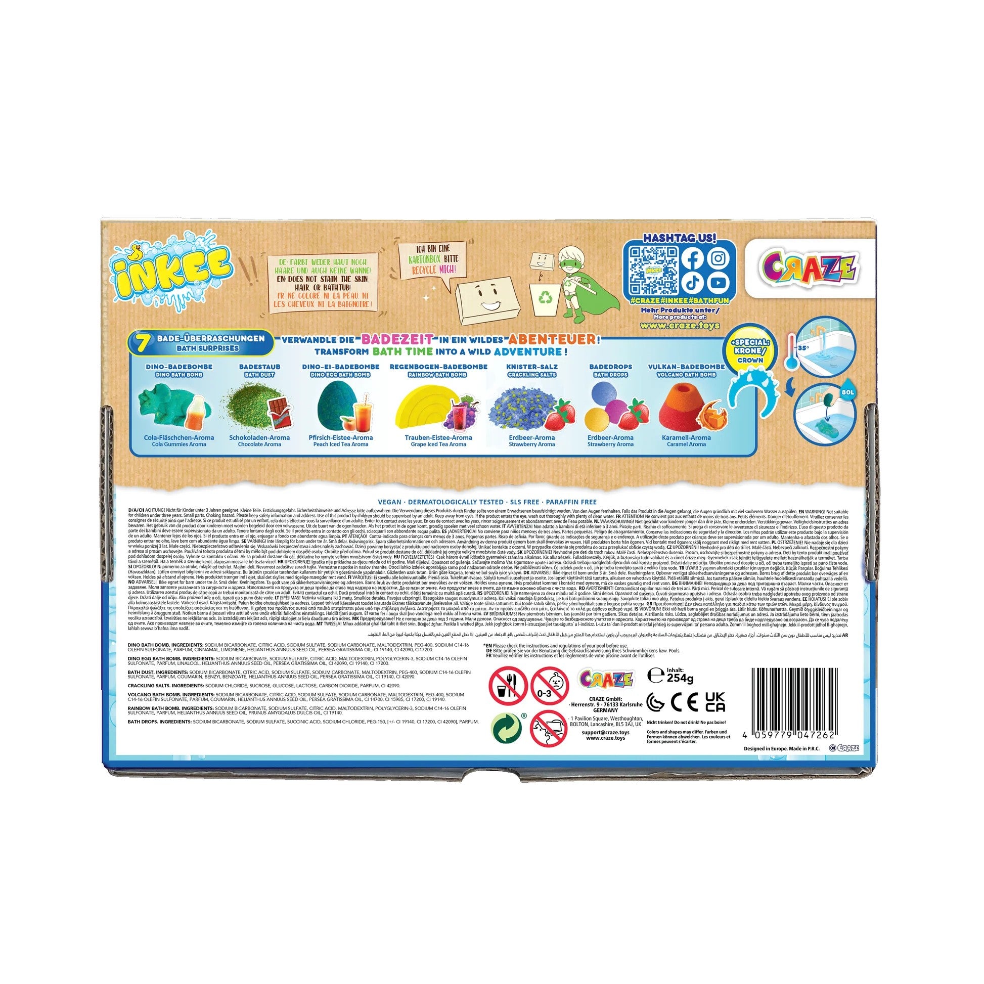 CRAZE INKEE - Dino Gift Box 兒童 恐龍沐浴禮盒 *1件