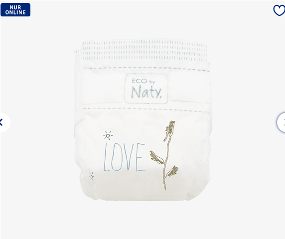 瑞典Naty Windeln Eco by Naty Größe 有機棉尿布 2號, 3-6kg, 33 St