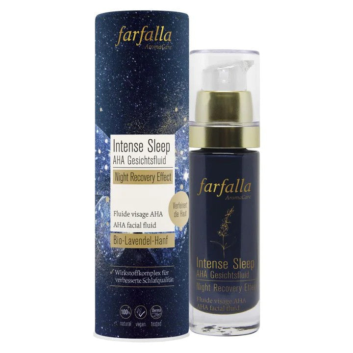 Farfalla AHA Intense Sleep AHA Gesichtsfluid, Night Recovery Effect Face Fluid, Night Recovery Effect 30ml