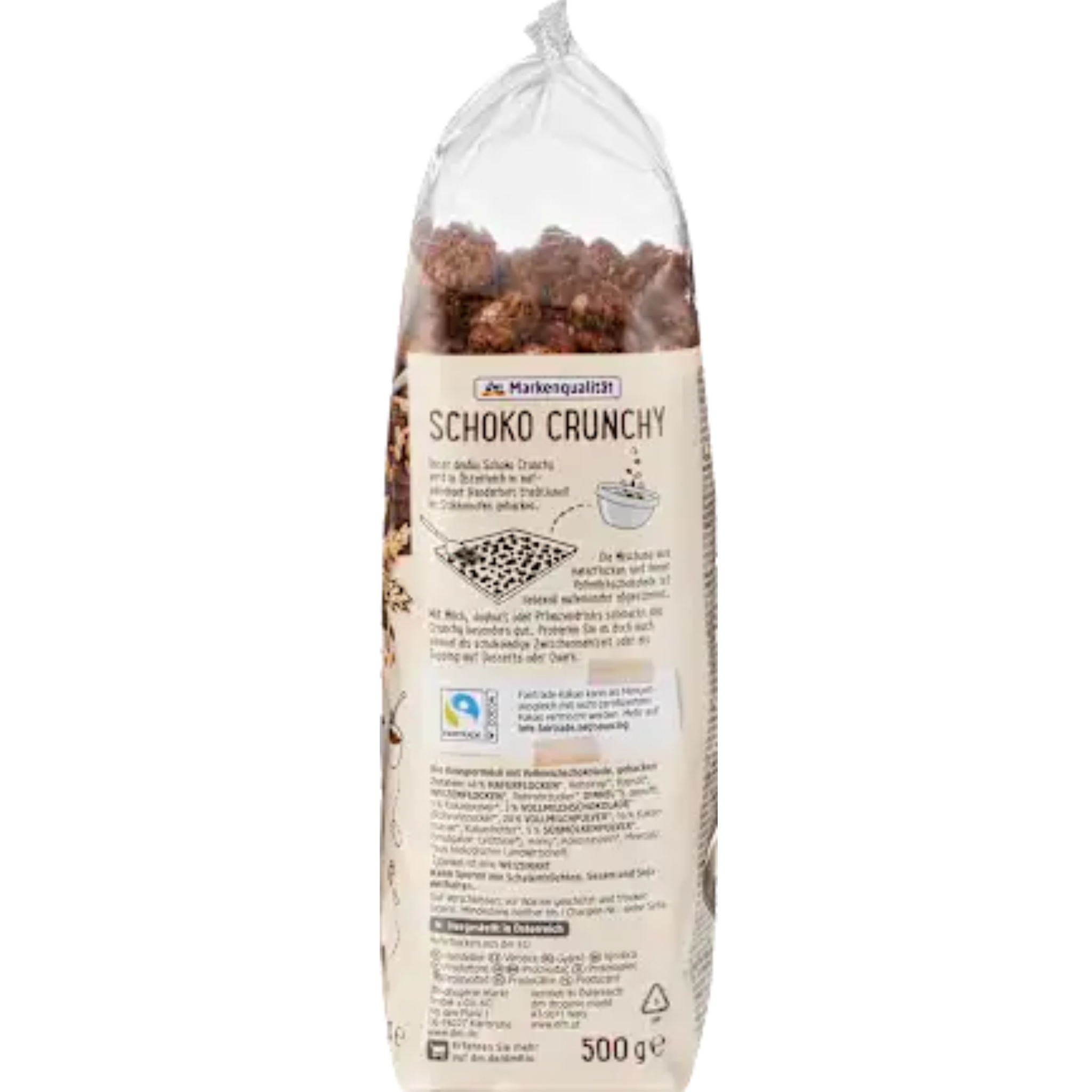 Knuspermüsli Schoko Crunchy, 500 g
