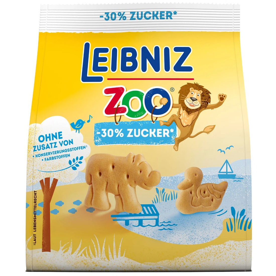 Leibniz Zoo Original 減糖原味奶油餅乾 125公克/袋 (*2袋)