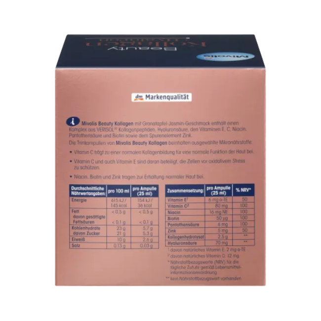 Mivolis Beauty Kollagen + Hyaluron, Trinkampullen, 20 St., 500 ml 美容膠原蛋白 + 透明質酸飲 20入