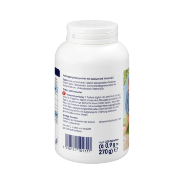 德國 Mivolis Calcium + D3 Tabletten, 300 St 鈣+維他命D3 270g