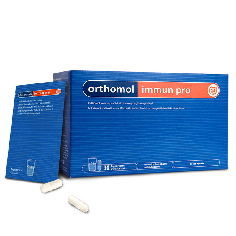 Orthomol immun pro Granulat/Kapseln (30 Stk.) Improve immunity and regulate gastrointestinal nutrients 30 bags