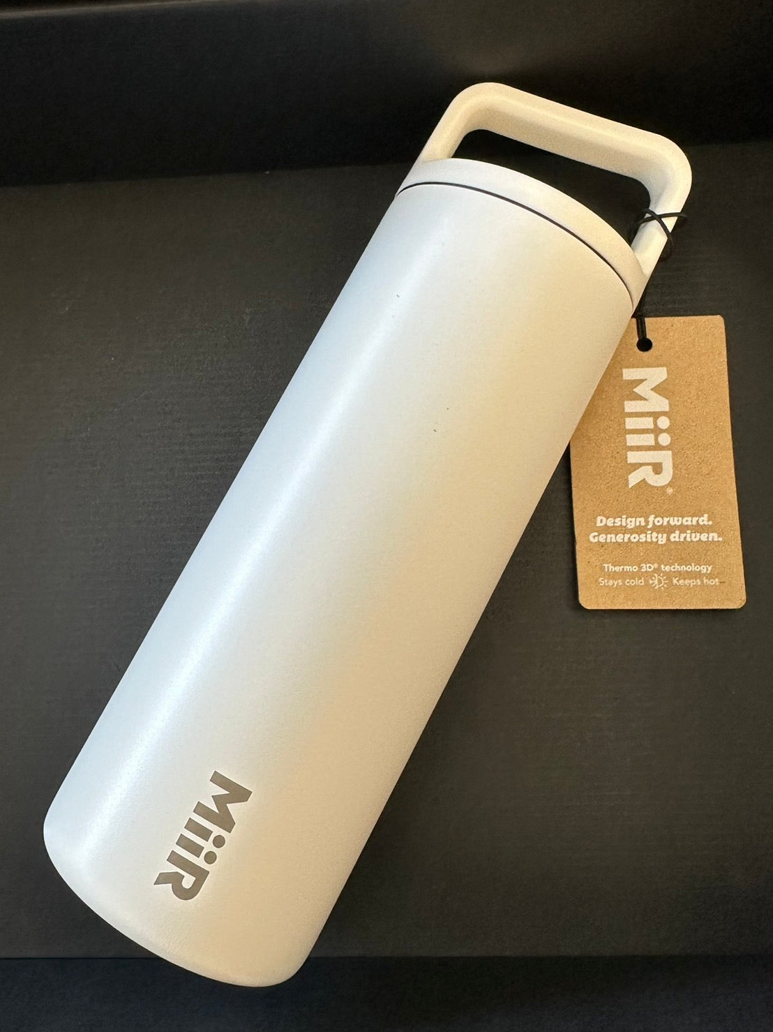 Munichstars x MiiR聯名款 雙層真空 保溫/保冰 提把寬口保溫瓶 16oz / 473ml 時尚白