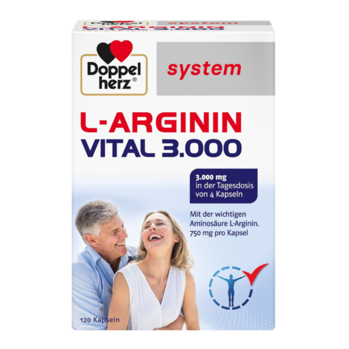 Doppelherz L-Arginin Vital 3000 System Kapseln Arginine Capsules (120 Stk.)
