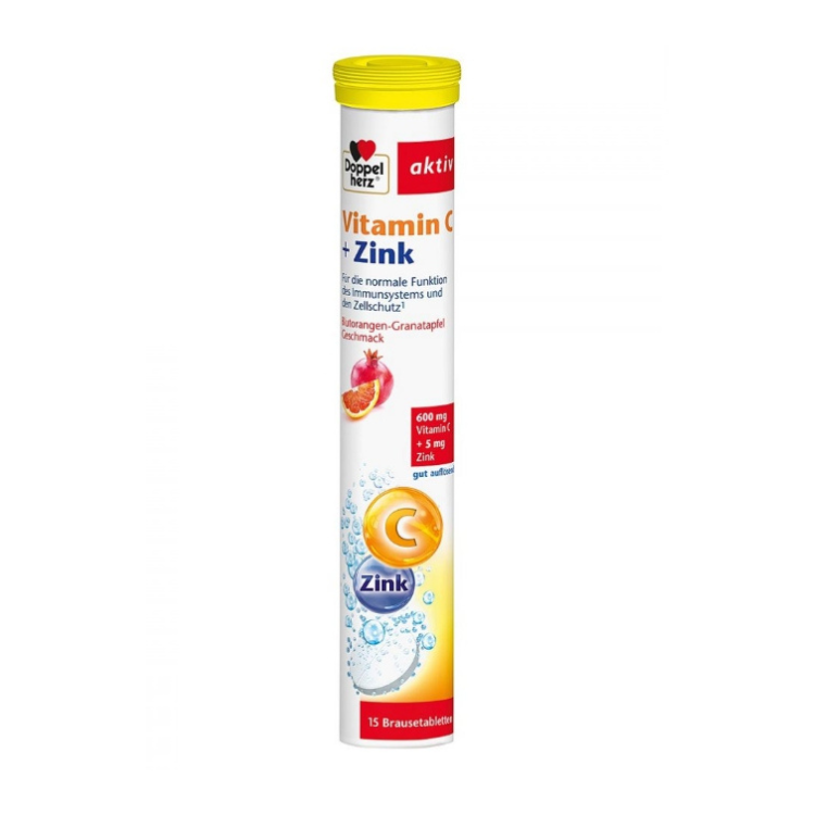 多寶 Doppelherz 維他命C+鋅 Vitamin C+Zink 發泡錠甜橙石柳口味
