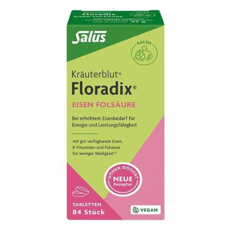 Salus 鐵元錠 Floradix Eisen Folsäure Dragees 84粒