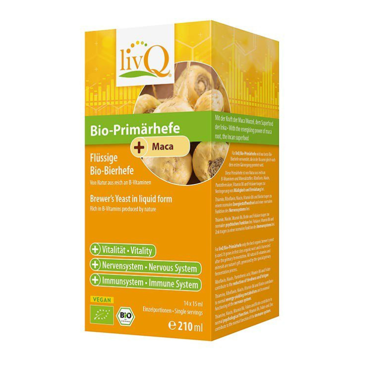 LivQ Bio-Primärhefe Flüssigkeit 德國有機啤酒酵母+瑪卡14x15ml Bio