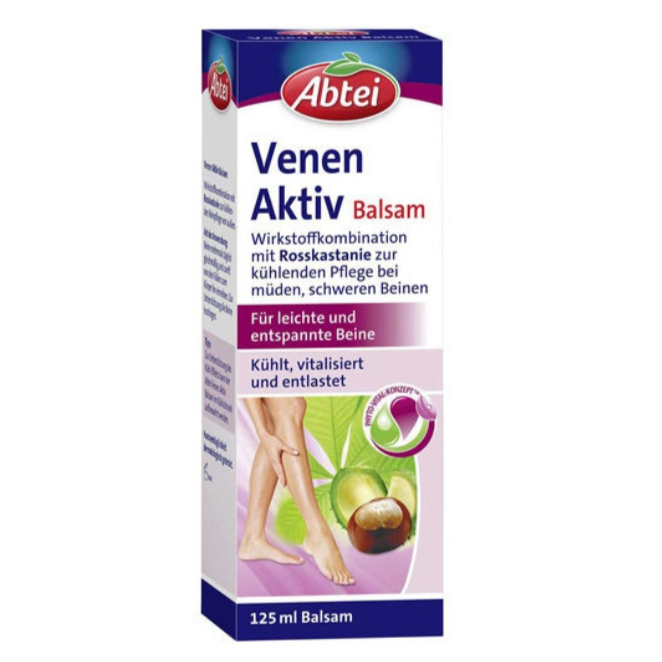German Abtei Venen Aktiv Balsam ohne Faltschachtel horse chestnut varicose vein ointment 125 ml