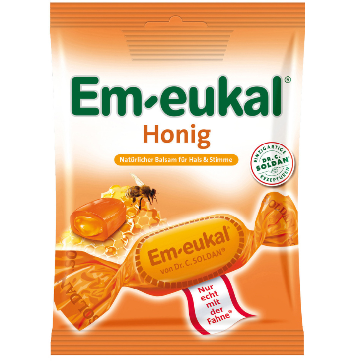 Soldan Em-eukal Honig zuckerhaltig Bonbons 蜂蜜含糖喉糖75 g