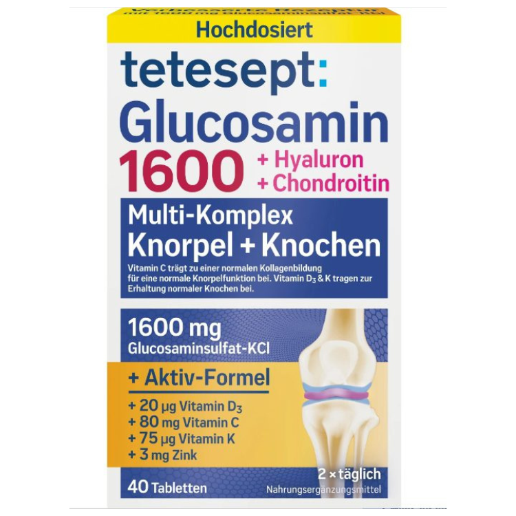 Tetesept Glucosamin 1600 Tabletten 葡萄糖胺 40片 - MunichStars