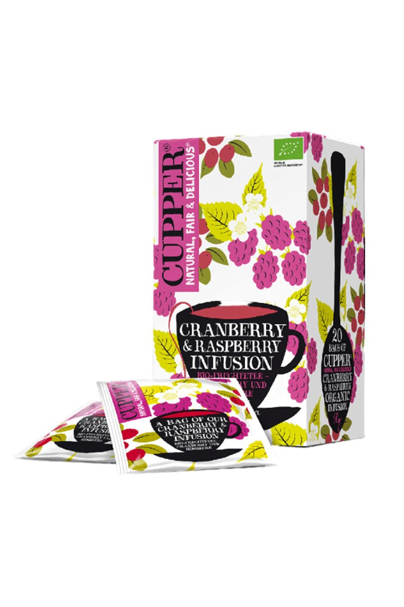 Cupper BIO認證有機茶 蔓越莓與覆盆子水果茶 20入 (20 x 2,5 g)