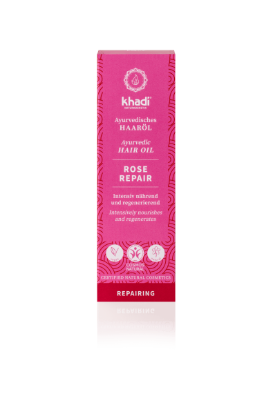 Khadi 受損修護玫瑰護髮油 50 毫升AYURVEDISCHES HAARÖL ROSE REPAIR