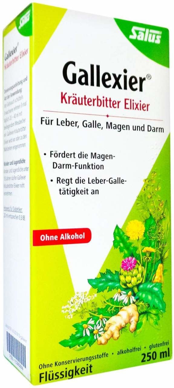 Salus Herbal Bitter Syrup 250ml (promotes gastrointestinal function and regulates gallbladder function) Salus Pharma Gallexier herbal bitters