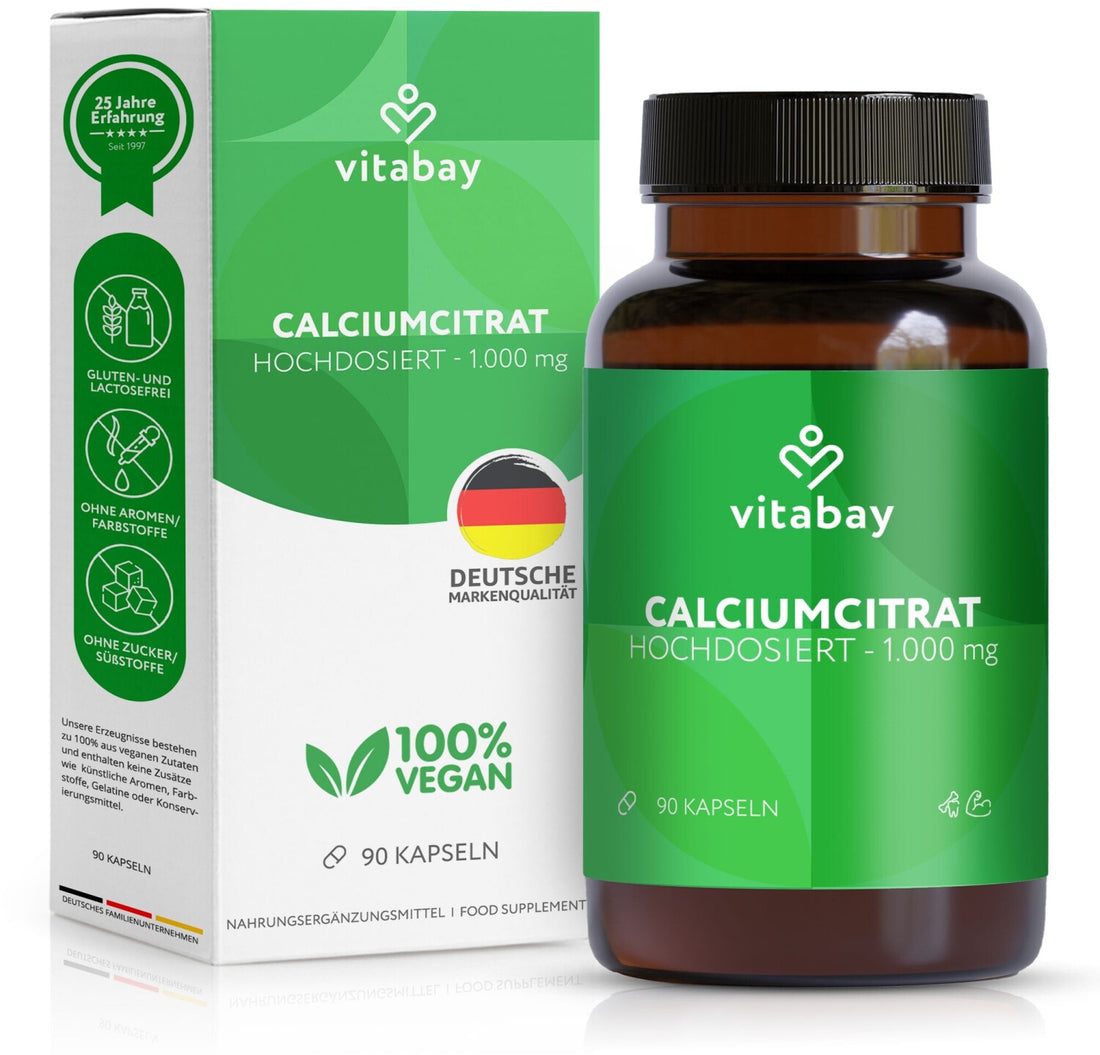 Vitabay 檸檬酸鈣1000mg高單位鈣質膠囊 90粒 - MunichStars