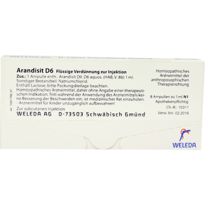 Weleda 安瓶 Arandisit D6 Ampullen (8X1ml)
