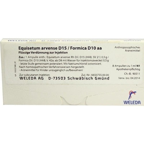 Weleda Equisetum Arvense D 15 / Formica D 10 AA Ampullen (8 x 1 ml) - MunichStars