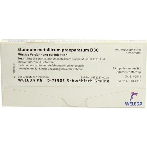 STANNUM METALLICUM praeparatum D 30 Ampullen 8X1 ml - MunichStars