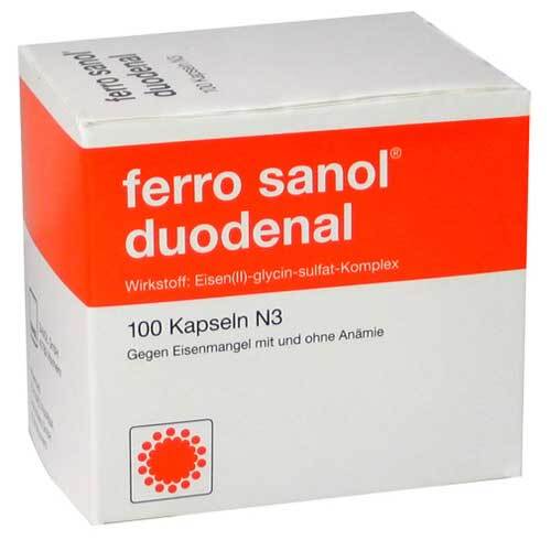 Ferro sanol Duodenal Kapseln High Dose Iron Supplement Enteric Coated Capsules 100 Stk.