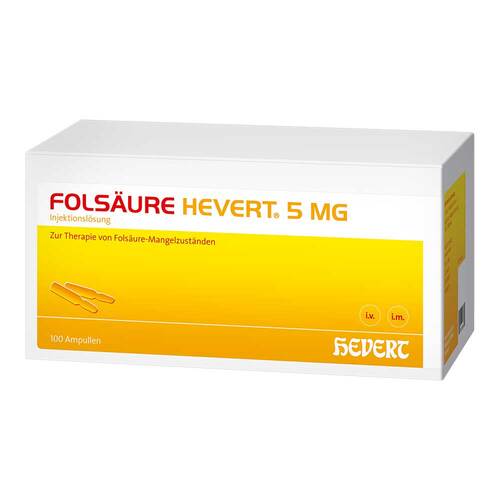 Folsäure Hevert 菲德 5mg Ampullen 葉酸100 St