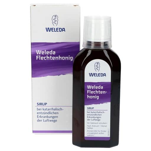 [Cough Gift Set 3] Weleda Flechtenhonig Homeopathic Syrup for Relief of Cough 100ml + WALA Cough Candy Balls Bronchi Plantago Globuli velati 20g Cough syrup substitute, natural and can be taken for a long time, suitable for both adults and children