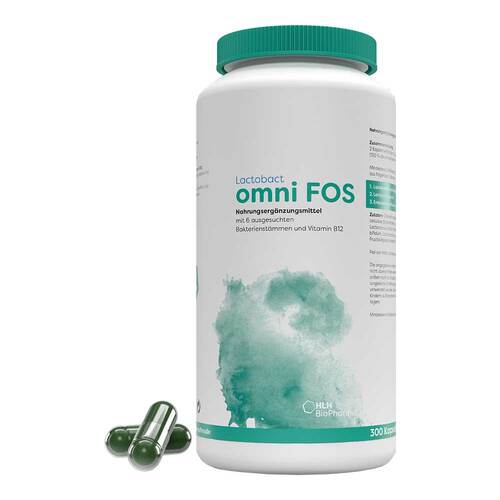 萊德寶 Lactobact omni FOS 腸腦軸益生菌+綠藻維生素B12膠囊 300 粒