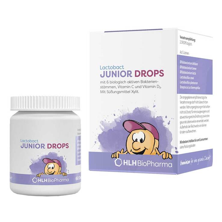 HLH Lactobact Junior Drops Lutschtabletten 兒童益生菌咀嚼片-過敏腸胃調理強化免疫力(適合3-12歲使用) - MunichStars