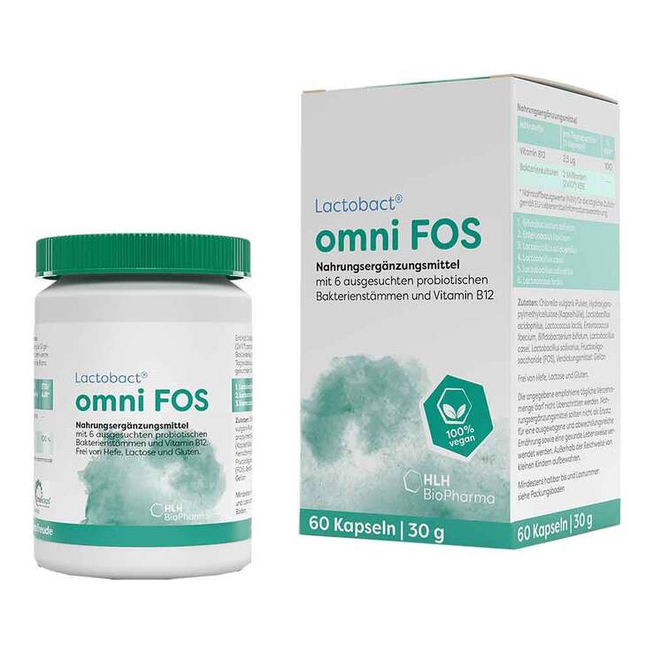 HLH Lactobact Omni Fos Magensaftresistente Kapseln 6種益生菌+維生素B12提高免疫力口服膠囊 - MunichStars