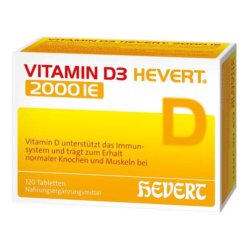 Hevert 菲德 Vitamin D3 2.000 I.E. Tabletten 維生素D3錠劑-強化骨骼、肌肉和免疫系統 (120片)