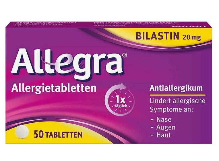 Allegra Allergietabletten - schnell bei Allergie &amp; Heuschnupfen過敏藥片 - 快速緩解過敏和花粉症 50 St - MunichStars