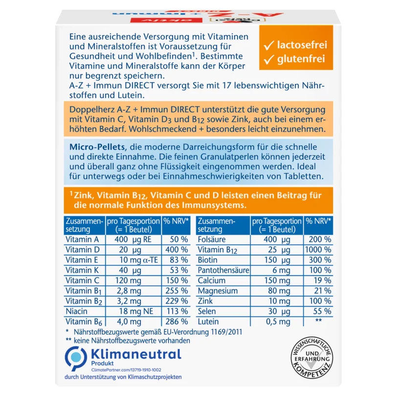 Doppelherz A-Z DIRECT Immun Direct 全面保健微顆粒 20入