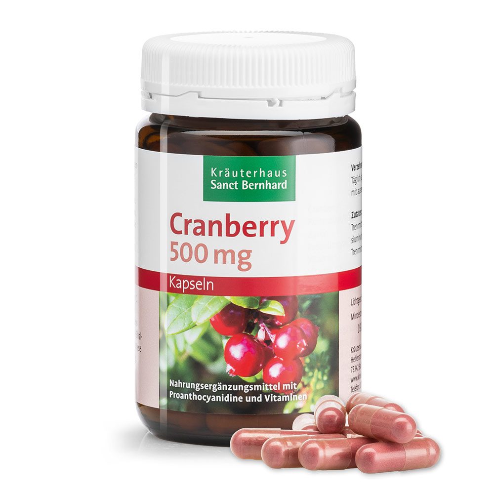 Sanct bernhard 草本家 Cranberry-Kapseln 500 mg 蔓越莓膠囊90粒 - MunichStars