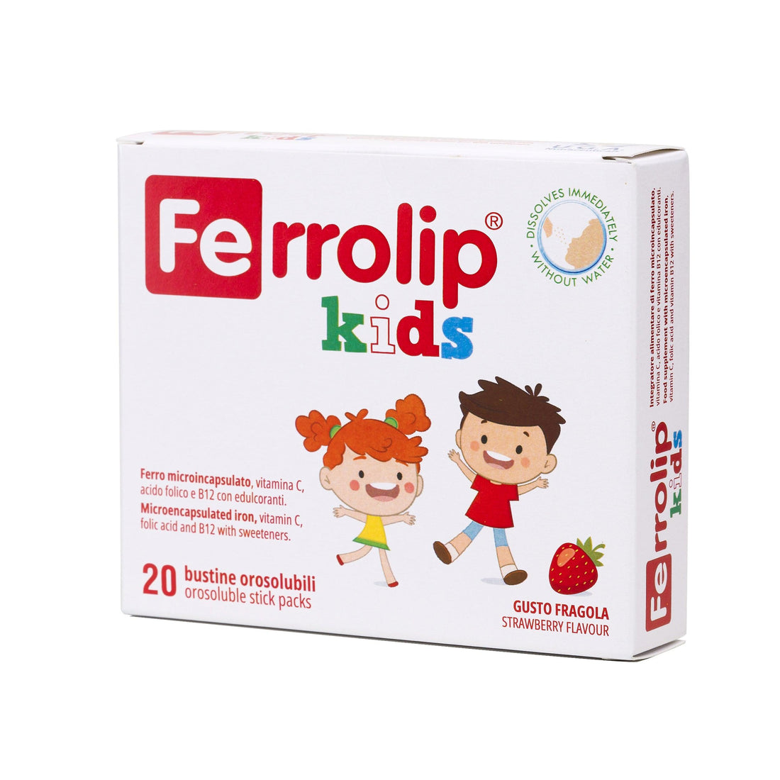 費洛利 Ferrolip Kids 兒童鐵質認知發育草莓口味沖泡粉 20 包 - MunichStars