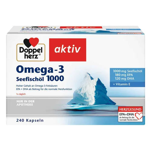 Doppelherz Omega-3 深海魚油 sea fish oil 1000 mg 240 pieces - MunichStars