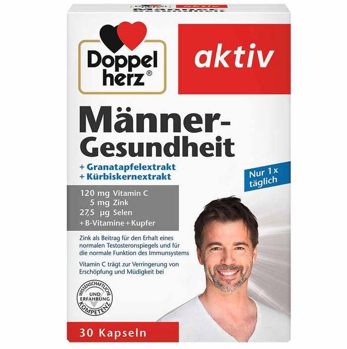 Doppelherz 雙心 男性維生素膠囊 鋅硒寶營養膠囊 30入 - MunichStars