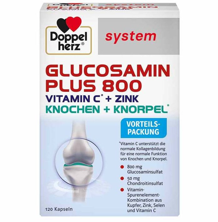 多寶雙心骨膠原葡萄糖胺120粒 Doppelherz Glucosamin Plus800 mit Glucosamin + Chondroitin - MunichStars