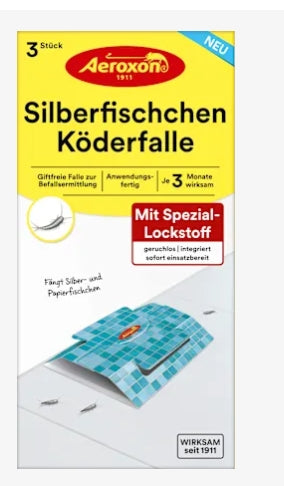 Aeroxon 衣魚 蠧蟲 誘食盒 蠹蟲 櫥櫃蟲 Silberfischchen
